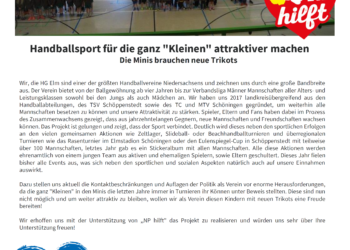 Handballsport für die ganz „Kleinen“ attraktiver machen – Die Minis brauchen neue Trikots